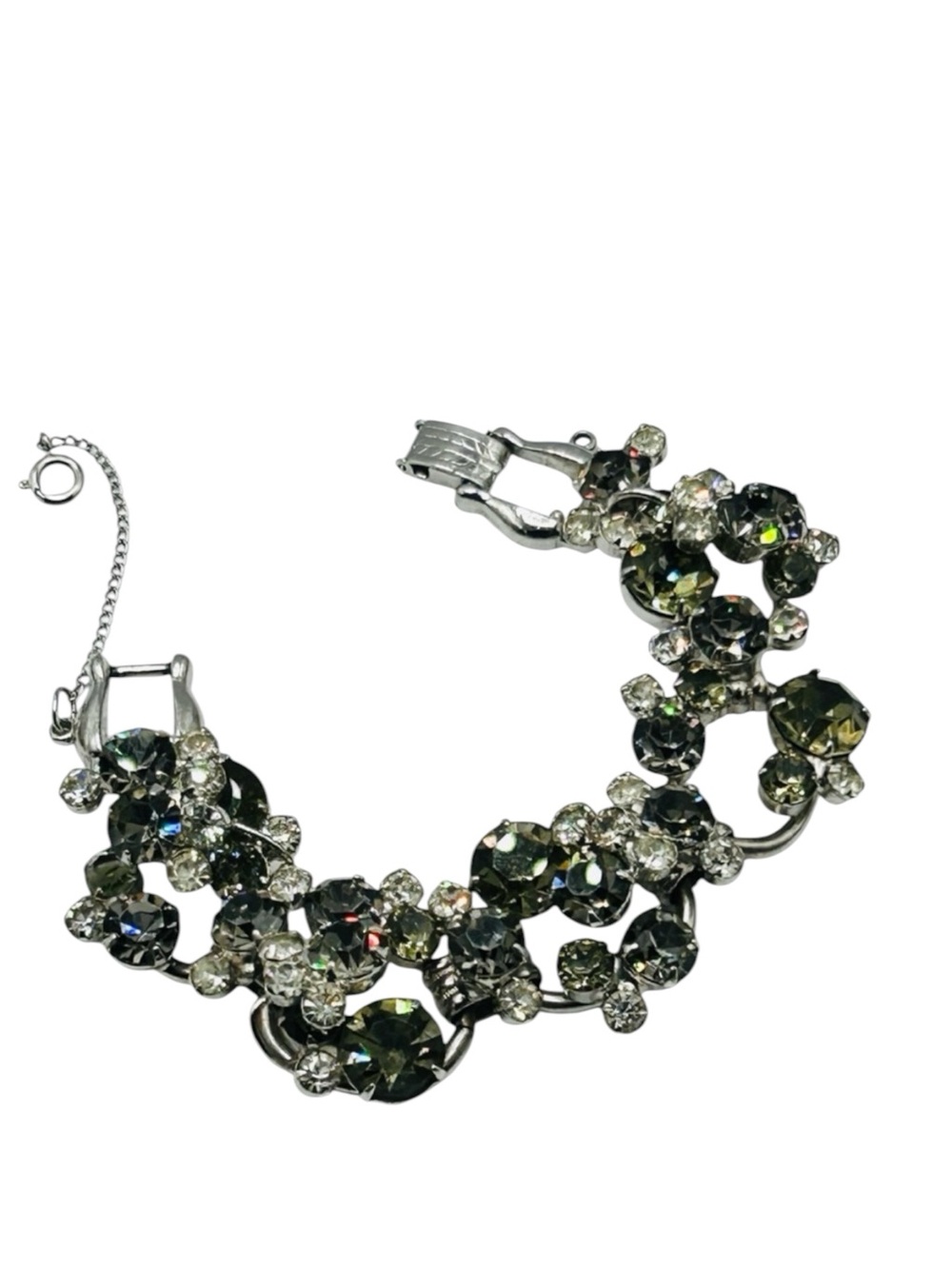 Vintage Verified Juliana Black Diamond Rhinestone Bracelet